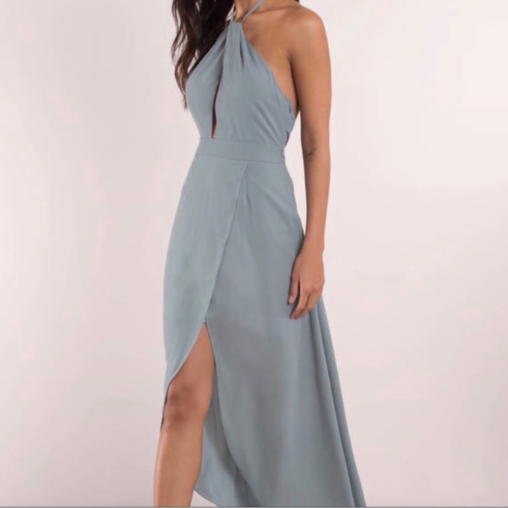 Tobi Patti Maxi Dress in Dusty Blue size XS.